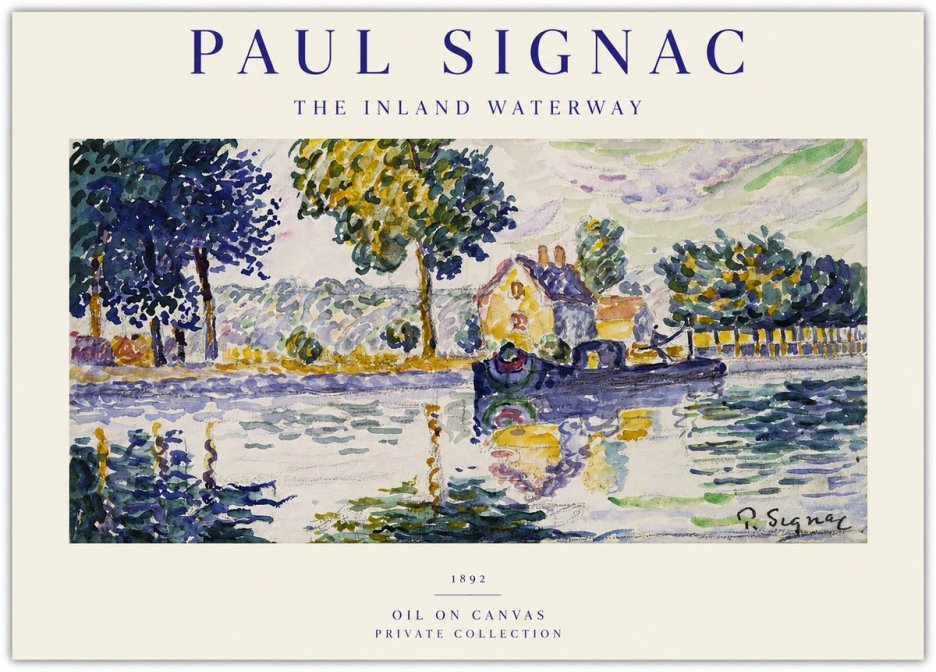 Signac The Inland Waterway No1 - Affiche