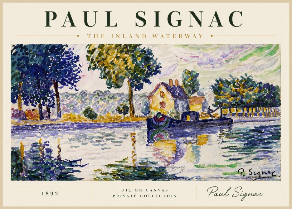 Signac The Inland Waterway No4 - Affiche