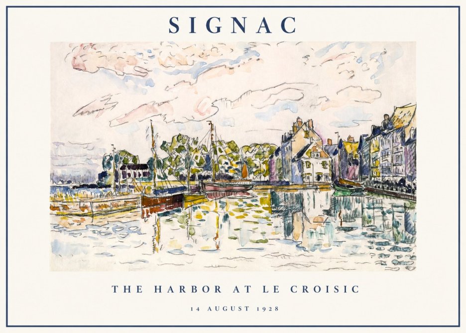 Signac The Harbor at Le Croisic No1 - Affiche