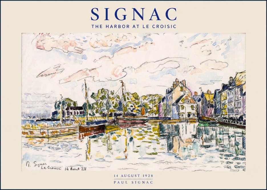 Signac The Harbor at Le Croisic No2 - Affiche