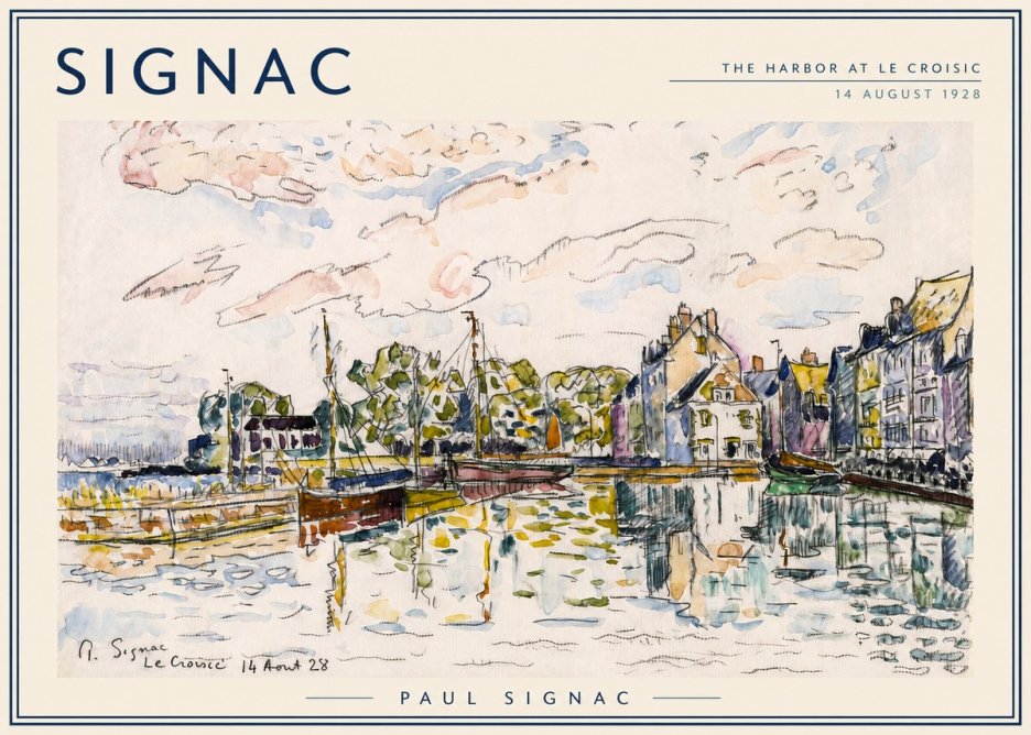 Signac The Harbor at Le Croisic No3 - Affiche