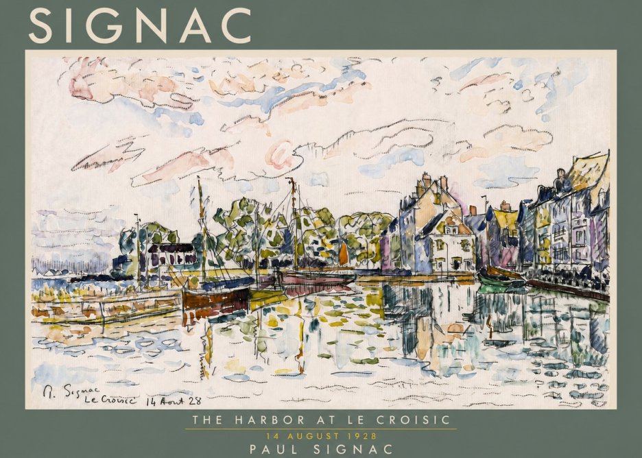 Signac The Harbor at Le Croisic No4 - Affiche