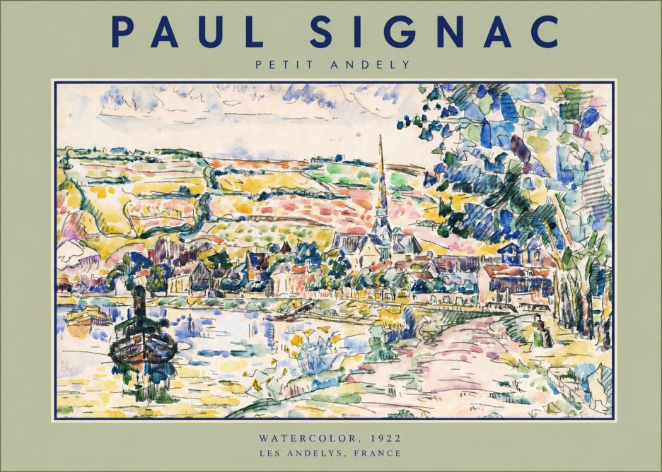 Signac Petit Andely No3 - Affiche