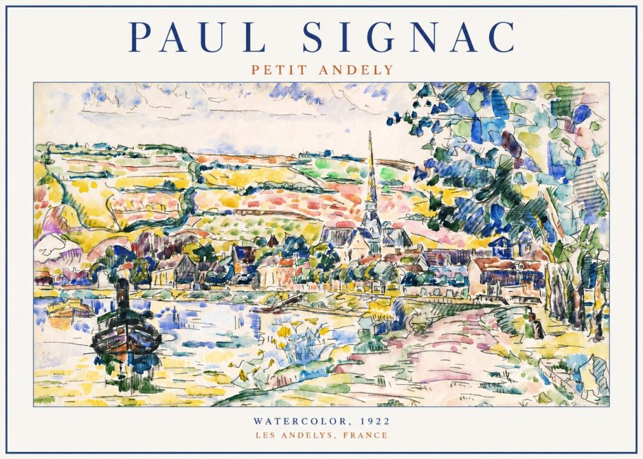 Signac Petit Andely No4 - Affiche