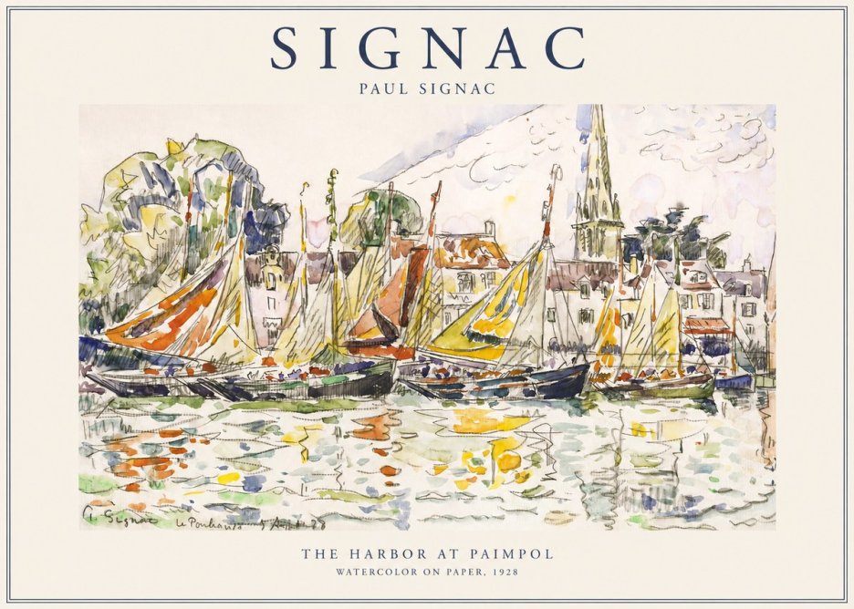 Signac The Harbor at Paimpol No1 - Affiche