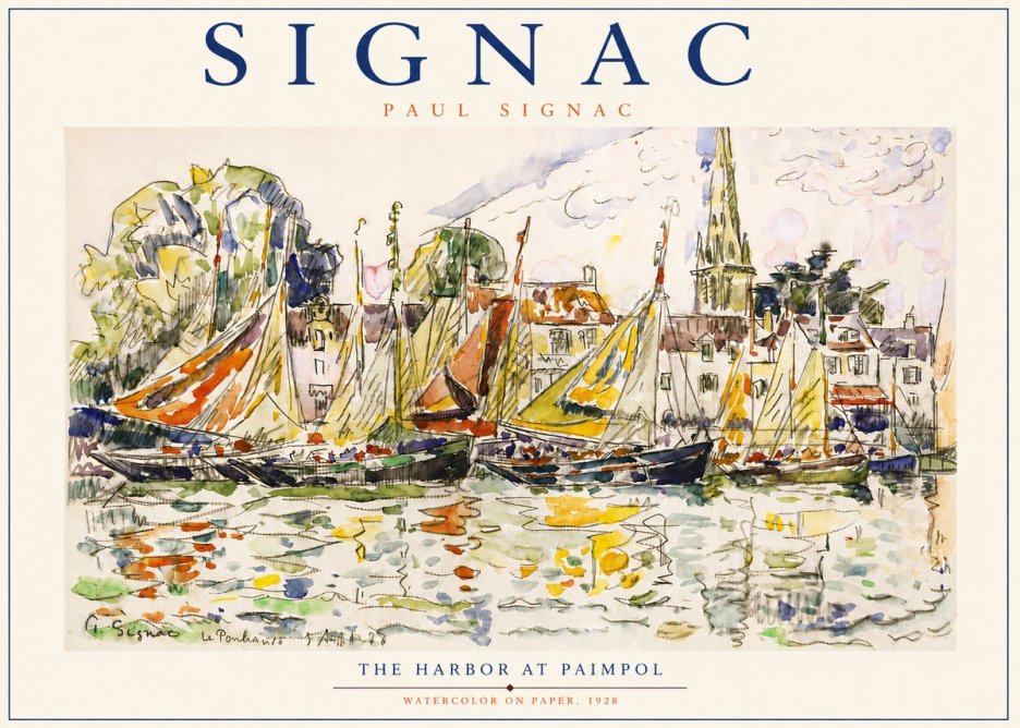 Signac The Harbor at Paimpol No3 - Affiche