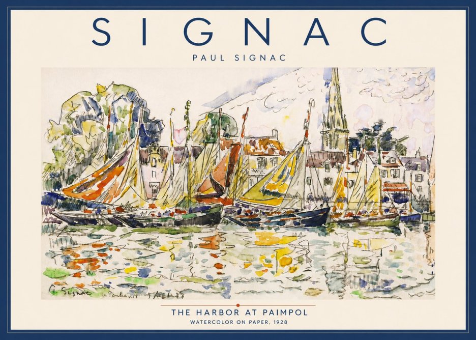 Signac The Harbor at Paimpol No4 - Affiche