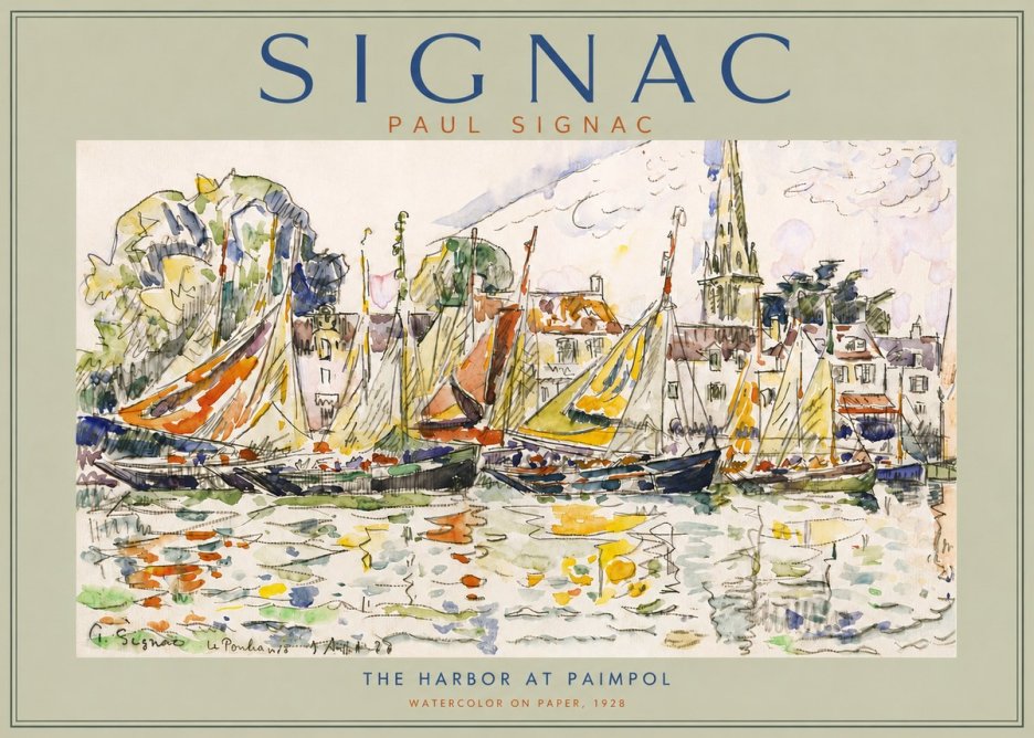 Signac The Harbor at Paimpol No5 - Affiche