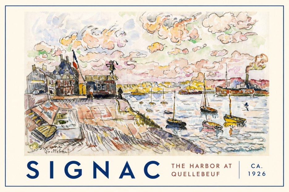 Signac The Harbor at Quellebeuf No4 - Affiche
