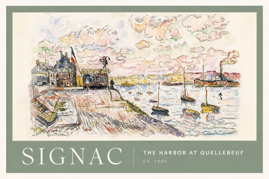 Signac The Harbor at Quellebeuf No5 - Affiche