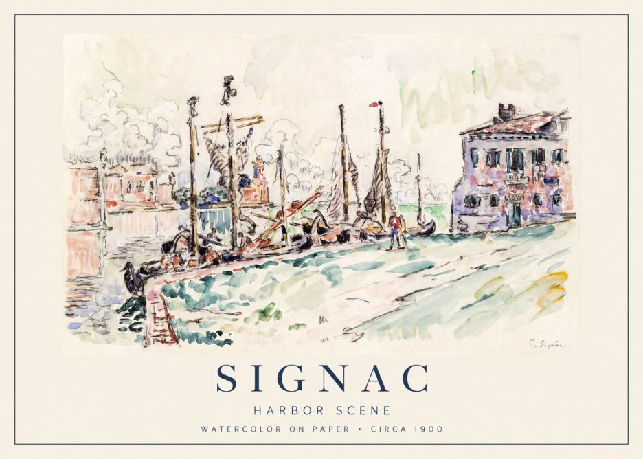 Signac Harbor Scene No1 - Affiche