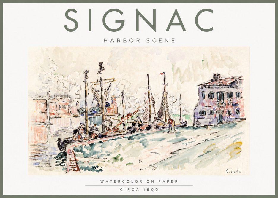Signac Harbor Scene No4 - Affiche