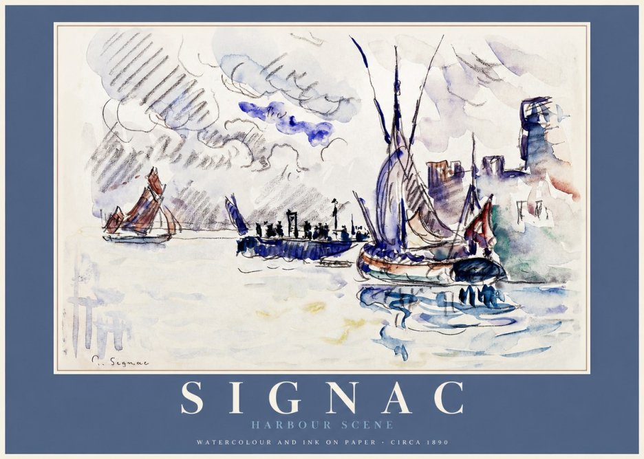 Signac Harbour Scene No2 - Affiche