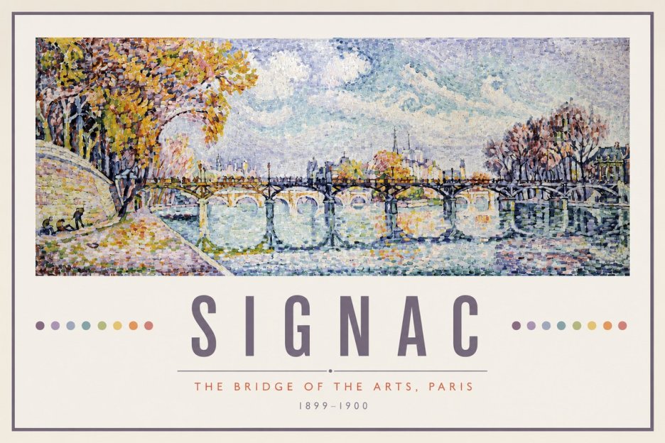 Signac The Bridge of the Arts, Paris No2 - Affiche