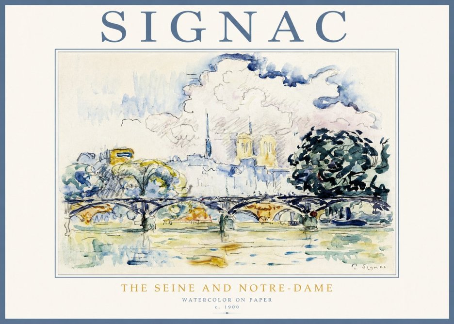 Signac The Seine and Notre-dame No2 - Affiche
