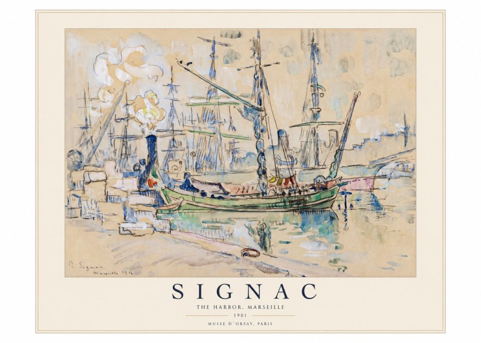Signac The Harbor, Marseille No1 - Affiche