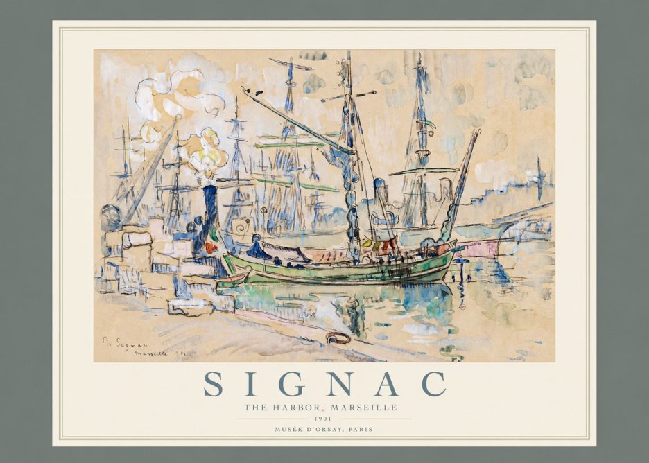 Signac The Harbor, Marseille No2 - Affiche