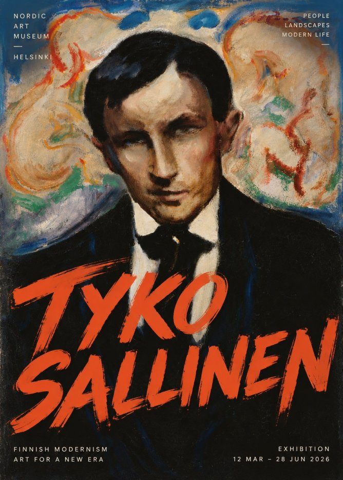 Tyko Sallinen Portrait of a Man II No5 - Affiche