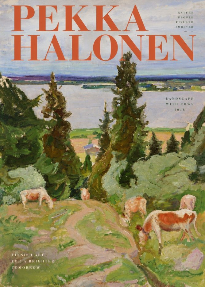 Pekka Halonen Landscape with Cows No3 - Affiche