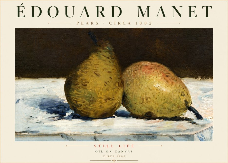 Édouard Manet Pears No4 - Affiche