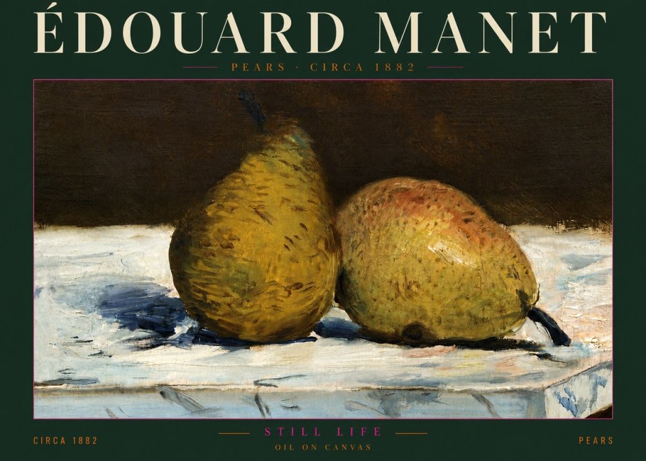 Édouard Manet Pears No5 - Affiche