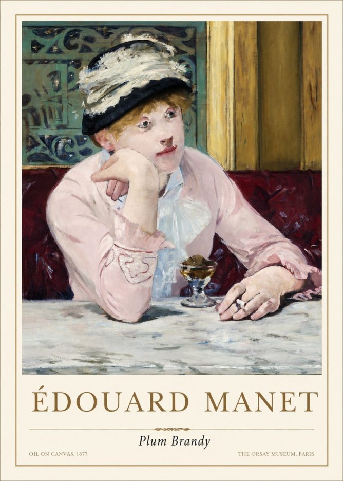 Édouard Manet Plum Brandy No1 - Affiche
