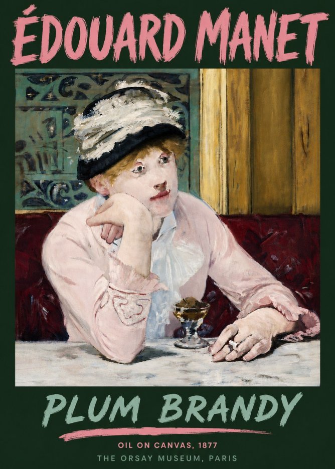 Édouard Manet Plum Brandy No6 - Affiche