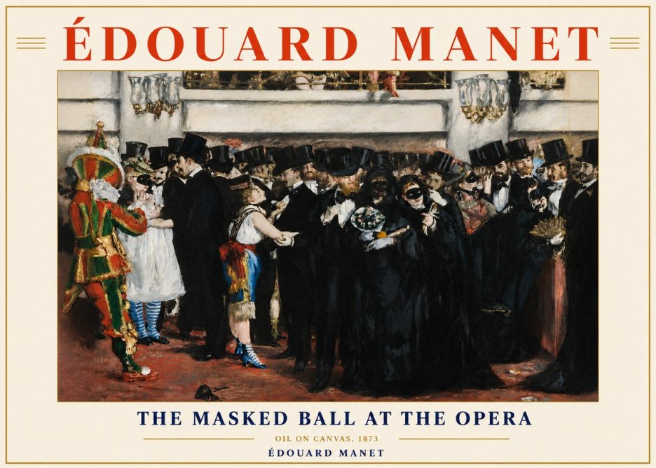 Édouard Manet The Masked Ball at the Opera No4 - Affiche
