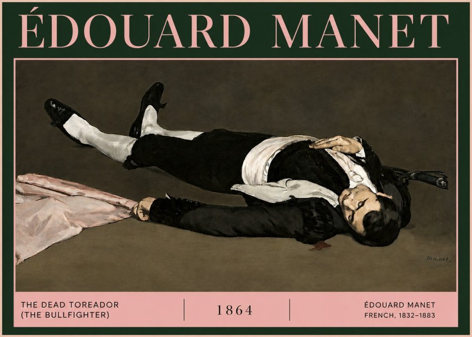 Édouard Manet The Dead Toreador (the Bullfighter) No4 - Affiche