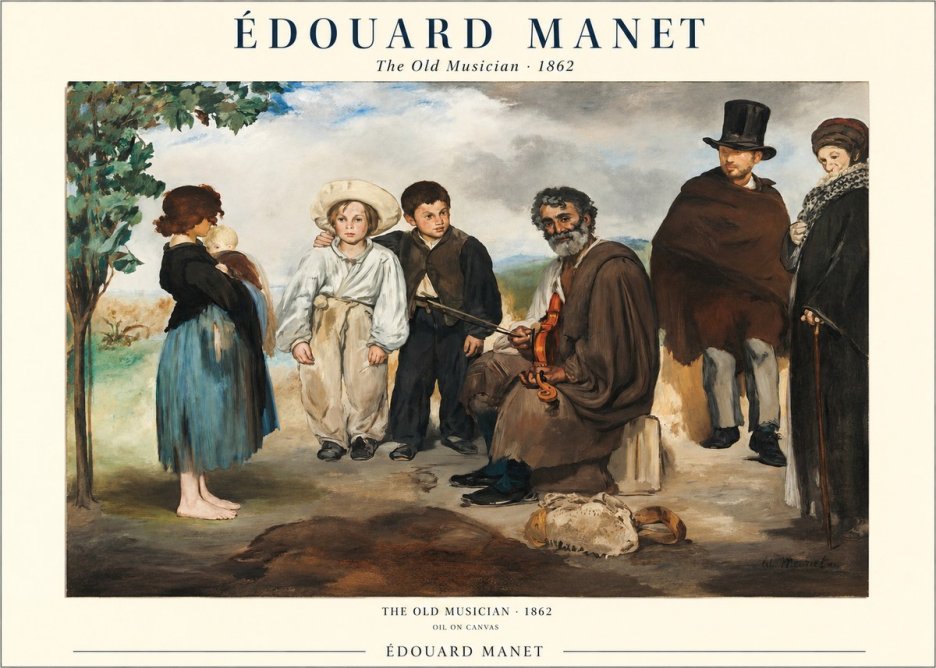 Édouard Manet The Old Musician - 1862 No1 - Affiche