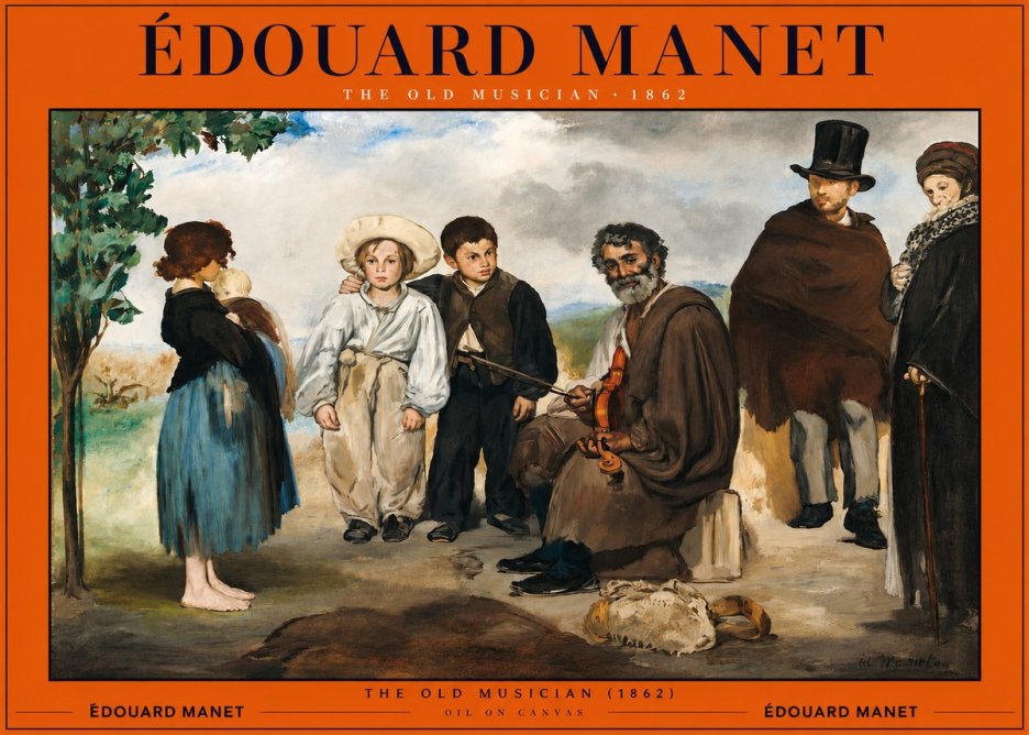 Édouard Manet The Old Musician - 1862 No2 - Affiche