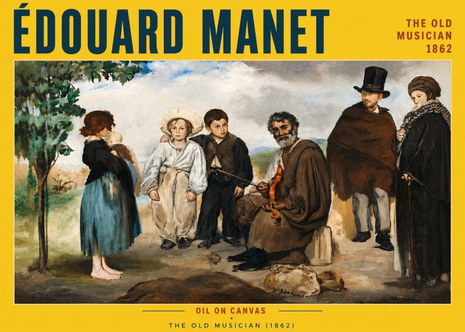 Édouard Manet The Old Musician - 1862 No6 - Affiche