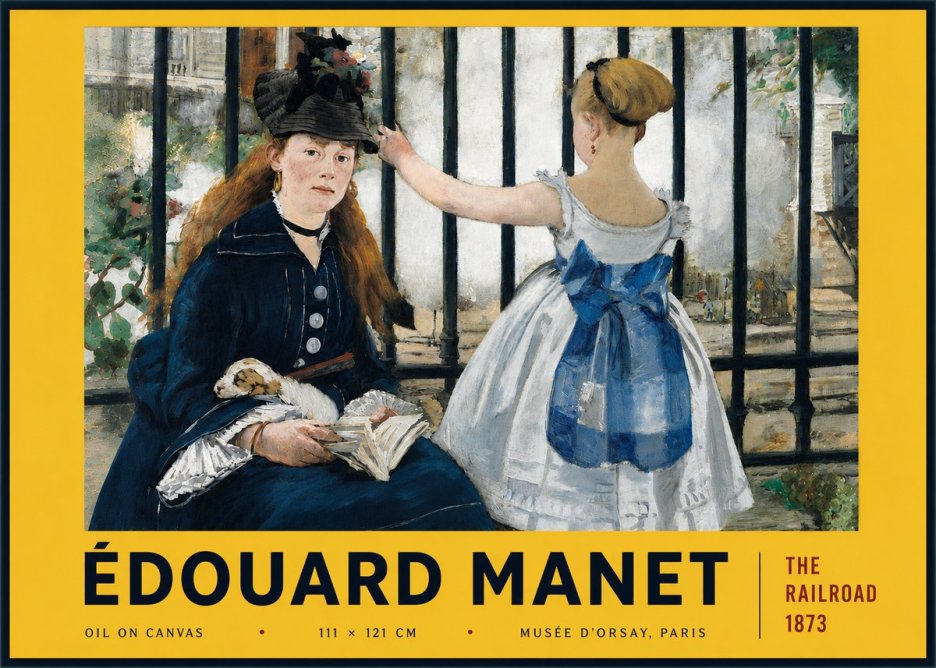 Édouard Manet The Railroad No6 - Affiche