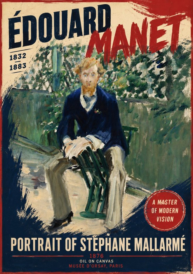 Édouard Manet Portrait of Stéphane Mallarmé II No3 - Affiche