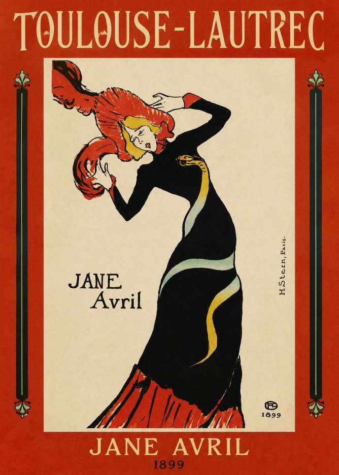 Toulouse-Lautrec Jane Avril I No2 - Affiche