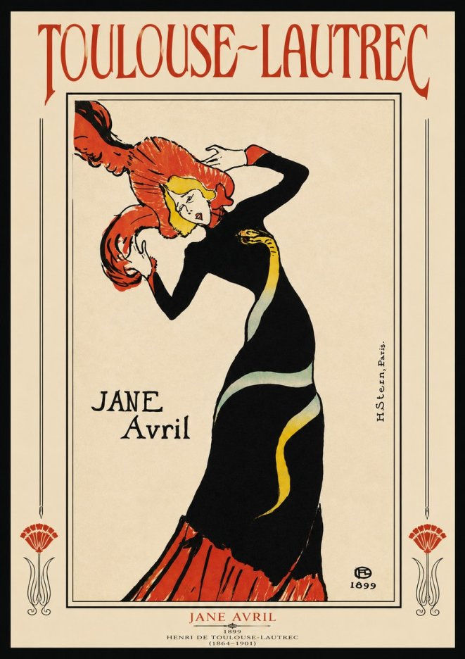 Toulouse-Lautrec Jane Avril I No3 - Affiche