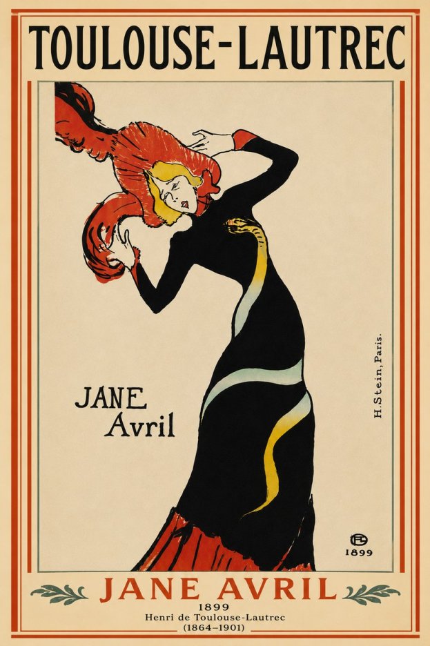Toulouse-Lautrec Jane Avril I No5 - Affiche