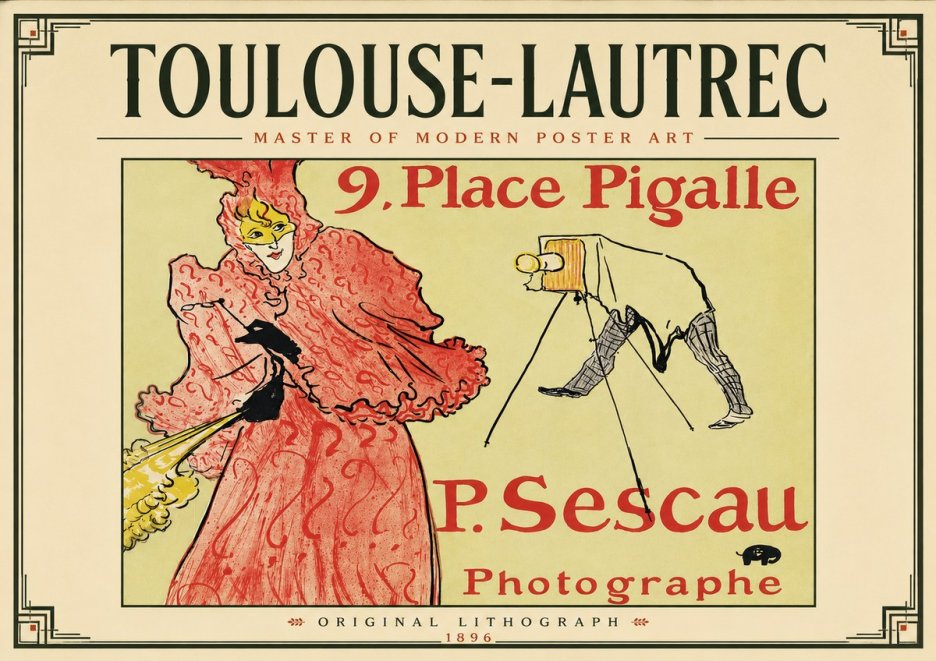 Toulouse-Lautrec 9. Place Pigalle No5 - Affiche