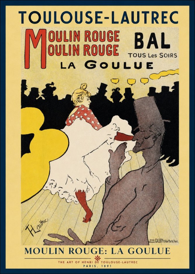 Toulouse-Lautrec Moulin Rouge: La Goulue No2 - Affiche