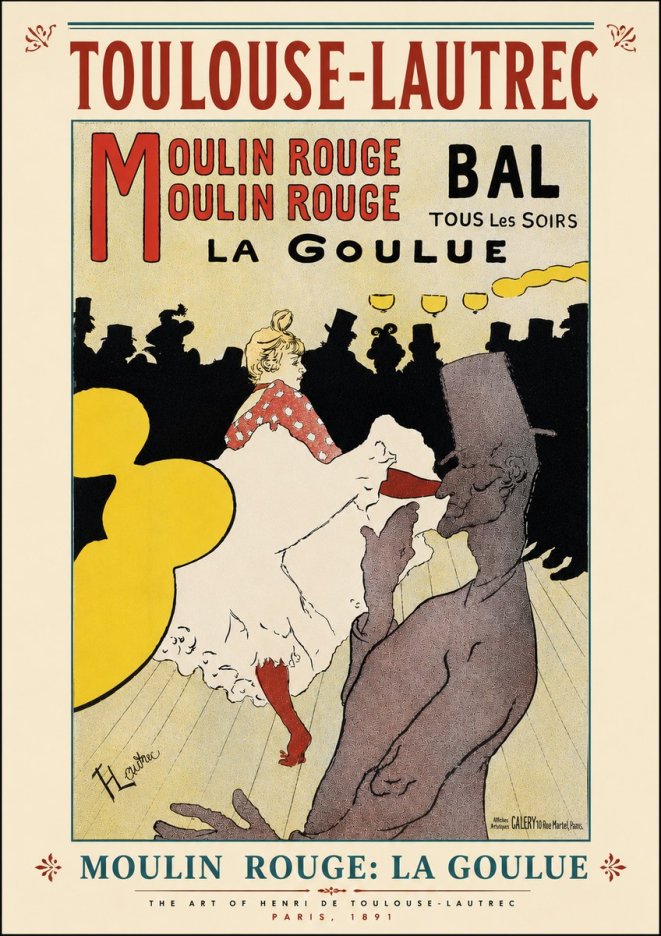 Toulouse-Lautrec Moulin Rouge: La Goulue No6 - Affiche