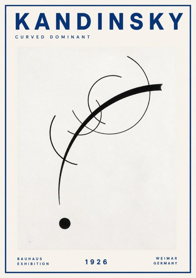 Kandinsky Curved Dominant No2 - Affiche