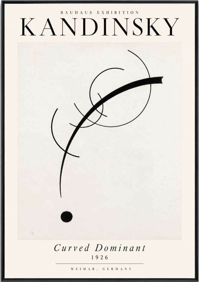 Kandinsky Curved Dominant No4 - Affiche