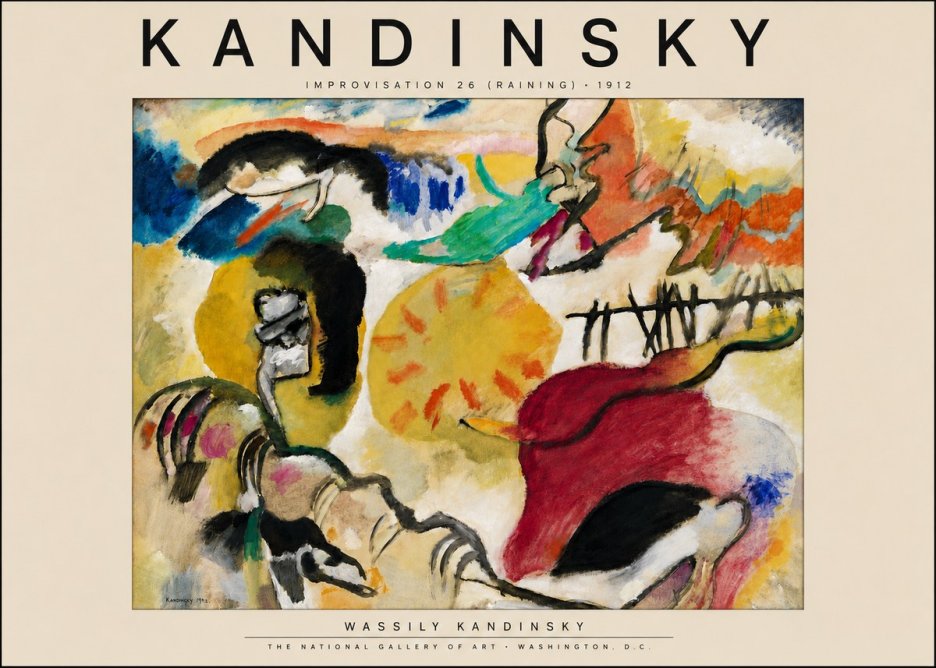 Kandinsky Improvisation 26 (Raining) No4 - Affiche