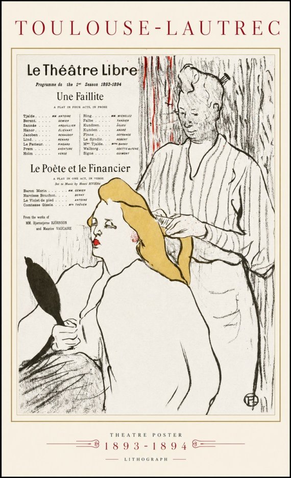 Toulouse-Lautrec Le Théâtre Libre - Une Faillite / Le Poète Et Le Financier No1 - Affiche