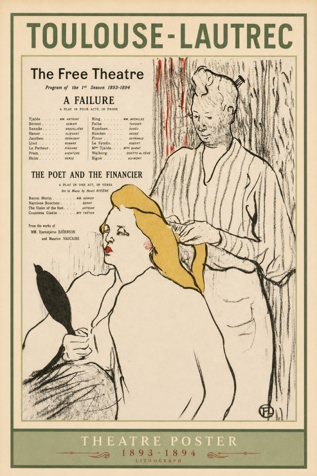 Toulouse-Lautrec Le Théâtre Libre - Une Faillite / Le Poète Et Le Financier No2 - Affiche