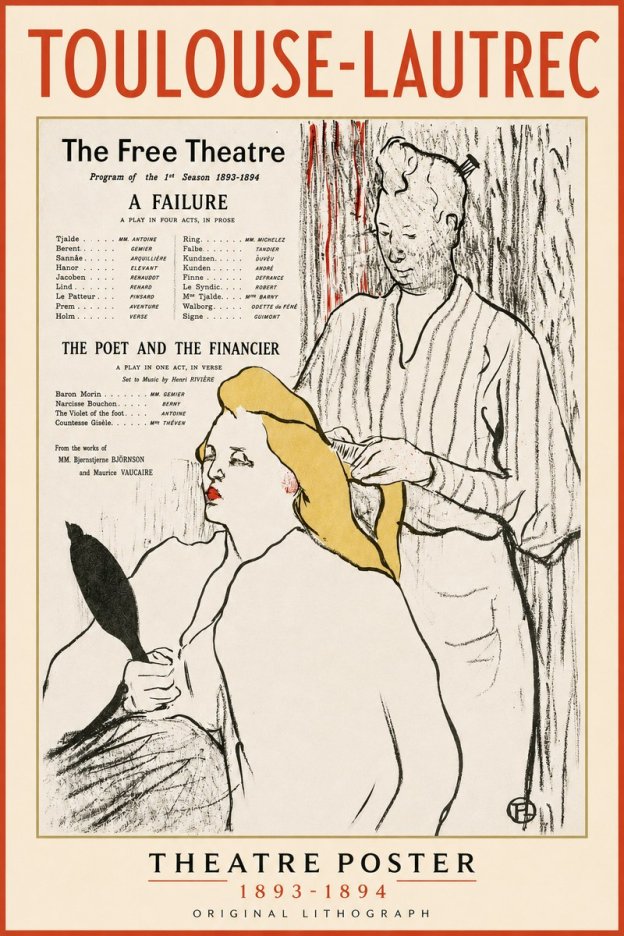 Toulouse-Lautrec Le Théâtre Libre - Une Faillite / Le Poète Et Le Financier No3 - Affiche