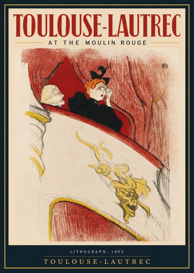 Toulouse-Lautrec At the Moulin Rouge I No2 - Affiche