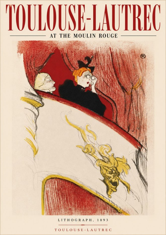 Toulouse-Lautrec At the Moulin Rouge I No3 - Affiche