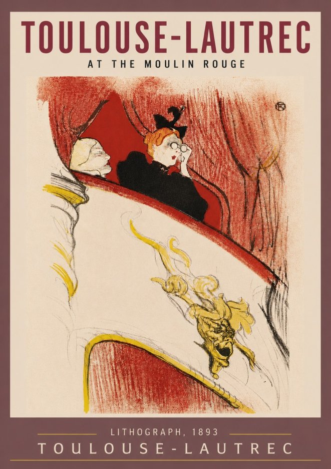 Toulouse-Lautrec At the Moulin Rouge I No5 - Affiche