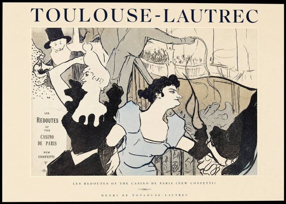Toulouse-Lautrec Les Redoutes of the Casino De Paris (New Confetti) No1 - Affiche